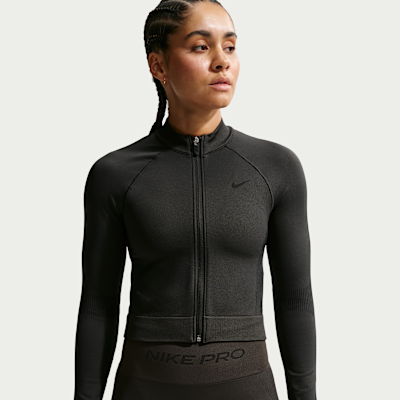 Nike Pro Seamless Women's Full-Zip Training Top. Nike.com
